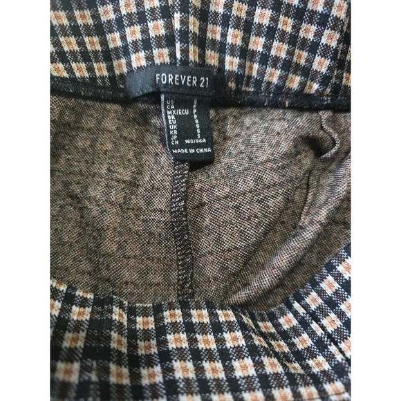 Forever 21 women's plaid multicolor skinny fit leggings pants - small - Picture 8 of 9